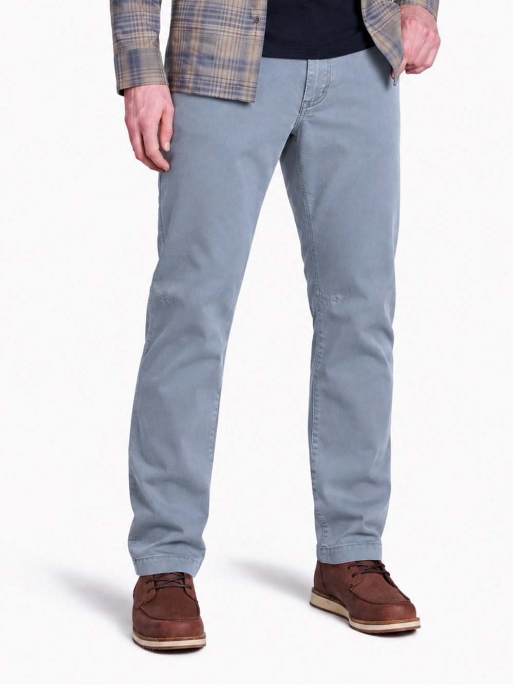 Haggar Life Khaki Men Blue Relaxed Straight Luxe Chino Pants Eco Friendly 34x30